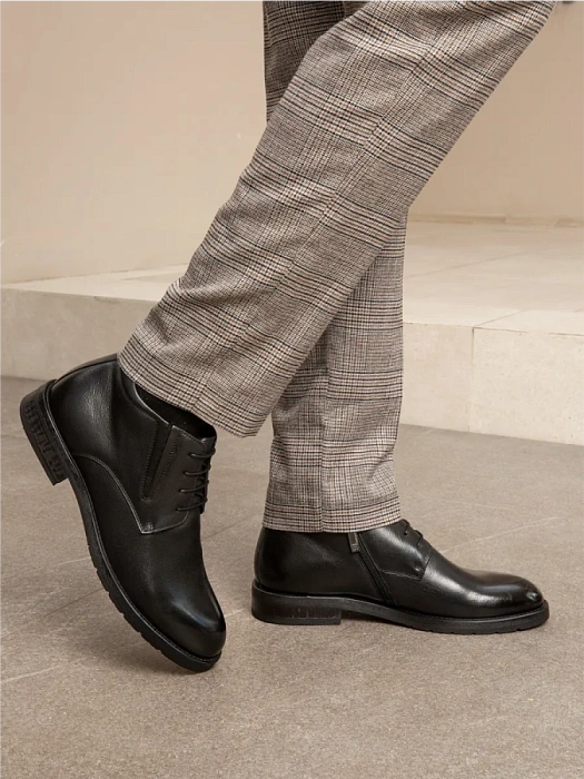 Мужские ботинки BRUNO RENZONI  черные, артикул H011-1