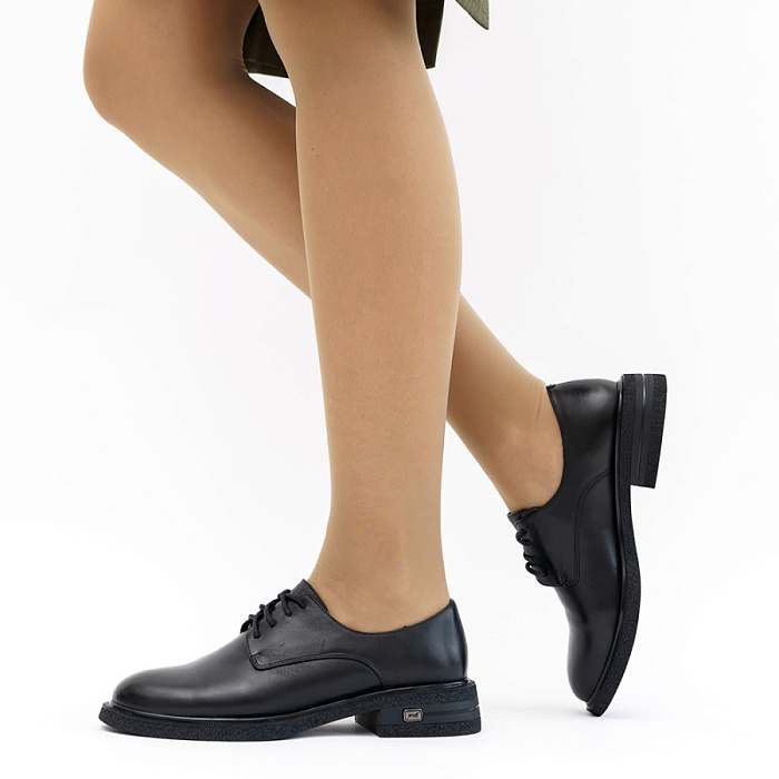 Женские дерби FEDERICA RODARI черные, артикул 15E-A4001D-1