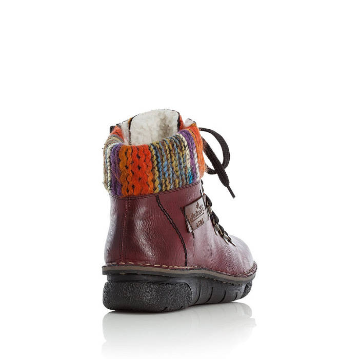 Женские ботинки basic RIEKER бордовые, артикул 73343-35