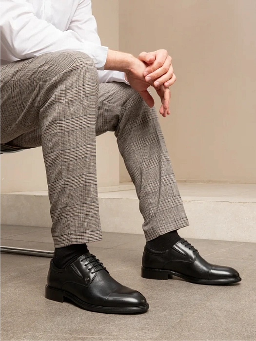 Мужские туфли BRUNO RENZONI  черные, артикул 24118-35-F198X