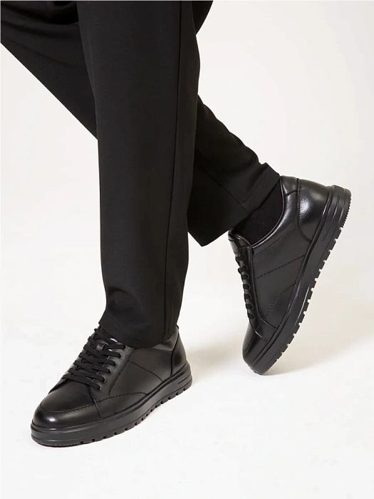 Мужские кеды BRUNO RENZONI  черные, артикул MC135A-1E-M