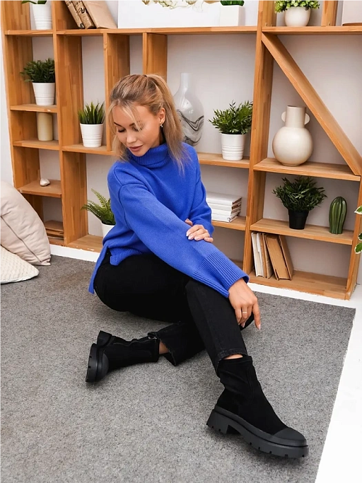 Женские ботинки basic FEDERICA RODARI черные, артикул 4E-1090-905