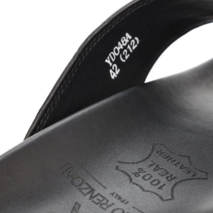 Мужские слайдеры BRUNO RENZONI  черные, артикул YD048A