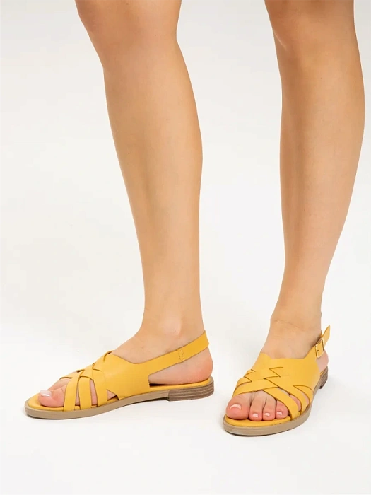 Женские сандалии eObuv желтые, артикул D25YS-2115