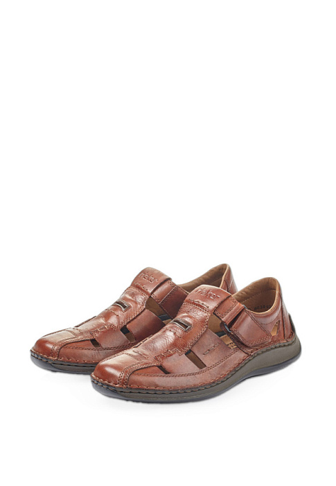 Мужские сандалеты basic RIEKER коричневые, артикул 05284-24