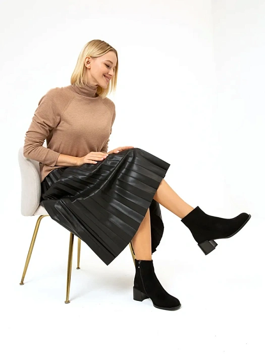 Женские ботильоны SOFIA-ALEXANDRA черные, артикул 17E-16614-H01