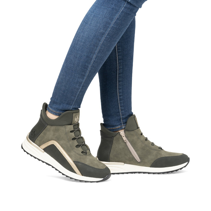 Женские кроссовки RIEKER зеленые, артикул X8083-54