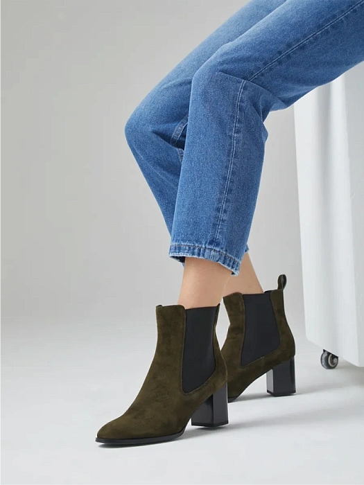 Женские челси FEDERICA RODARI зеленые, артикул 7E-3C580-833