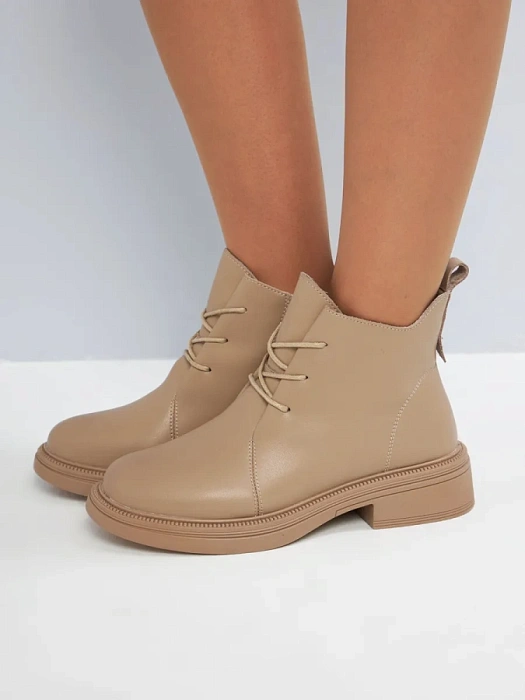 Женские ботинки eObuv бежевые, артикул DY25030719B