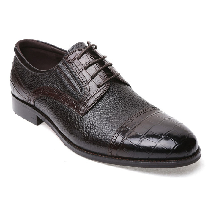 Мужские туфли basic BRUNO RENZONI  коричневые, артикул 5315A-733D