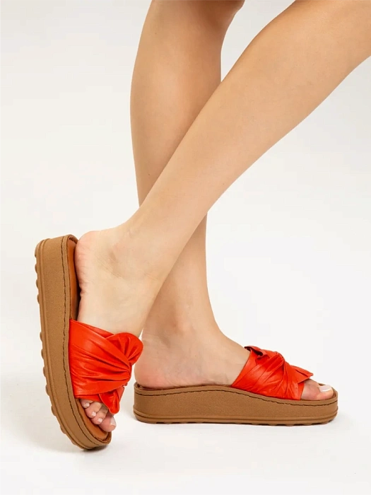 Женские сабо eObuv красные, артикул D25YT-1435-02