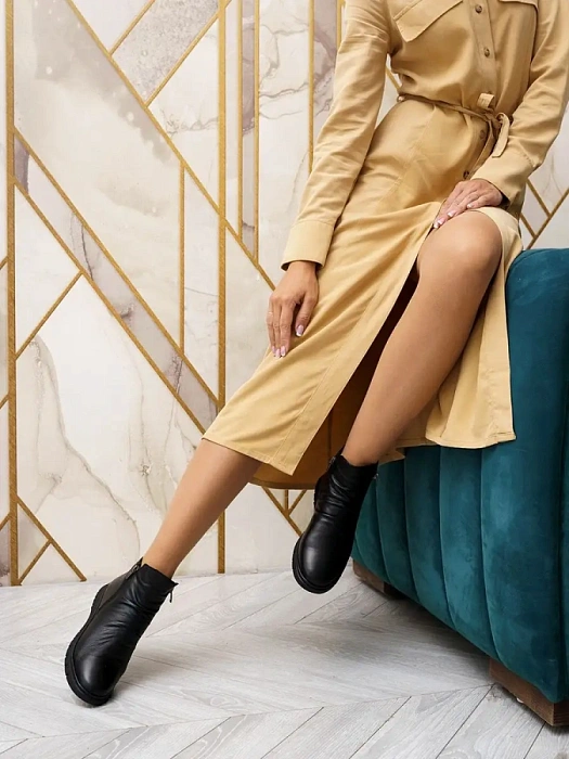 Женские ботинки basic eObuv черные, артикул 100113-PL-01