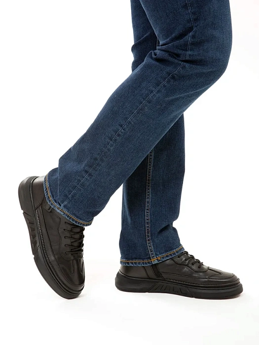 Мужские кеды BRUNO RENZONI  черные, артикул JJ22709-1-ZM