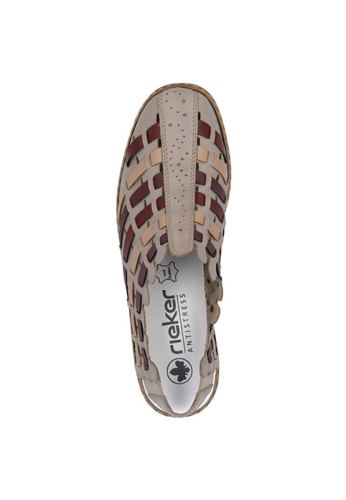 Женские слингбэки RIEKER бежевые, артикул 413V8-64