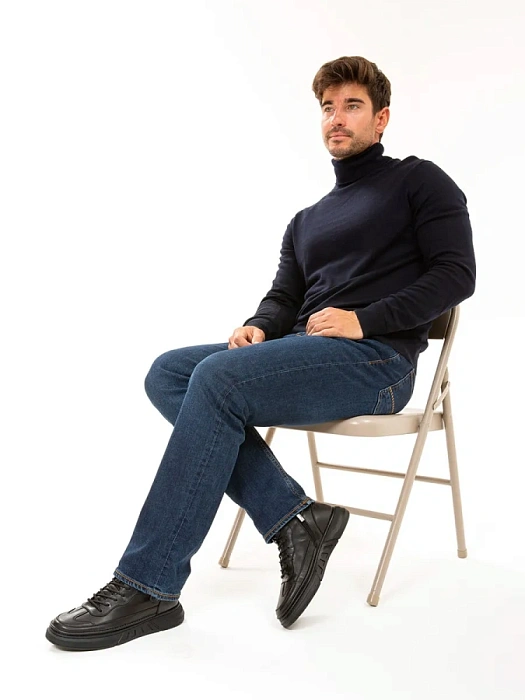 Мужские кеды BRUNO RENZONI  черные, артикул JJ22709-1-ZM