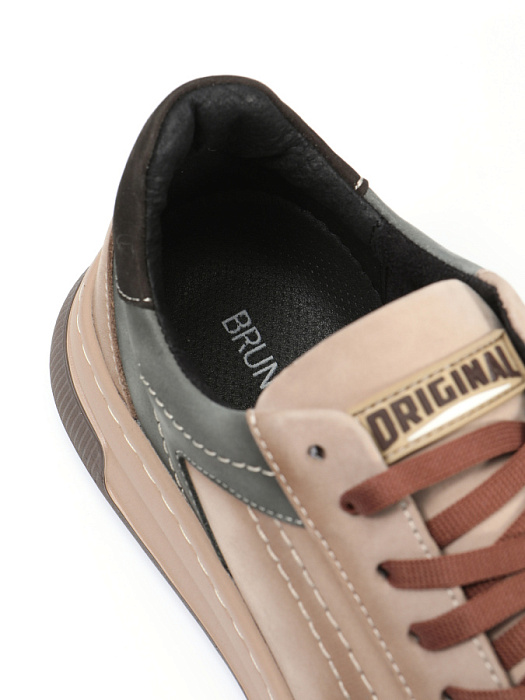 Мужские кеды BRUNO RENZONI  бежевые, артикул 033.101106