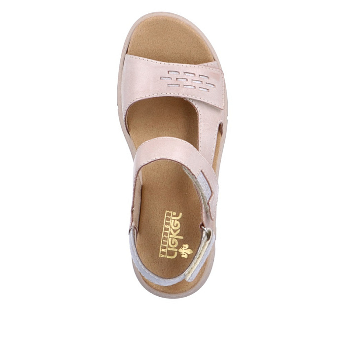 Женские босоножки  RIEKER бежевые, артикул V9255-62