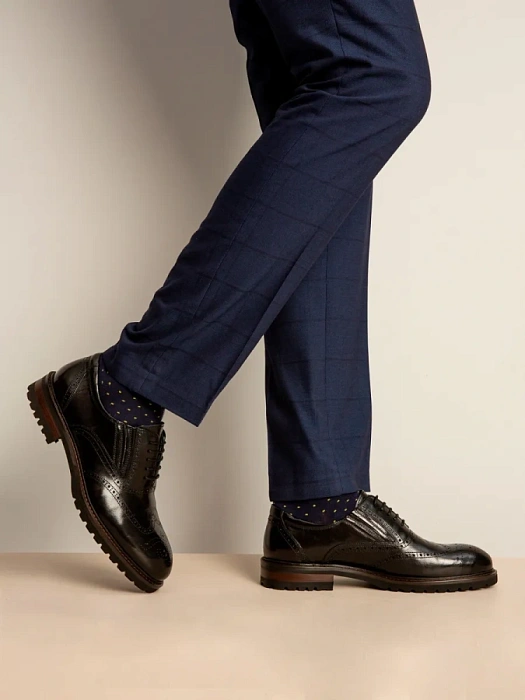 Мужские броги BRUNO RENZONI  черные, артикул 5485A-706A