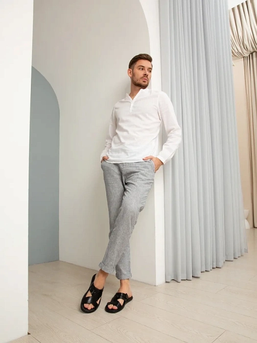 Мужские слайдеры BRUNO RENZONI  черные, артикул 033.40551.2