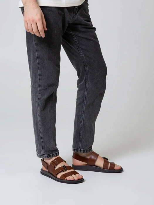 Мужские сандалии BRUNO RENZONI  коричневые, артикул TK910-13-P2