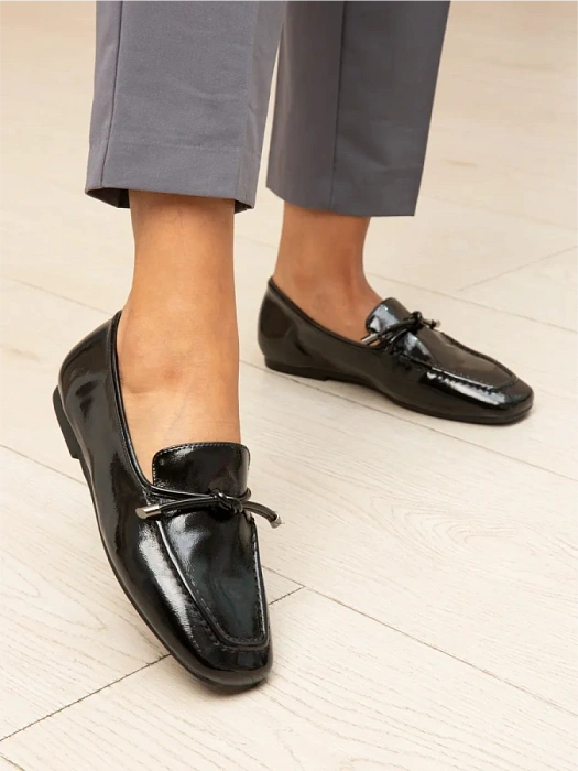 Женские лоферы FEDERICA RODARI черные, артикул 43E-S1683-Z37978-3