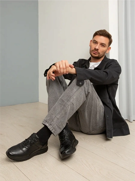 Мужские кроссовки BRUNO RENZONI  черные, артикул DSHD-DM003B