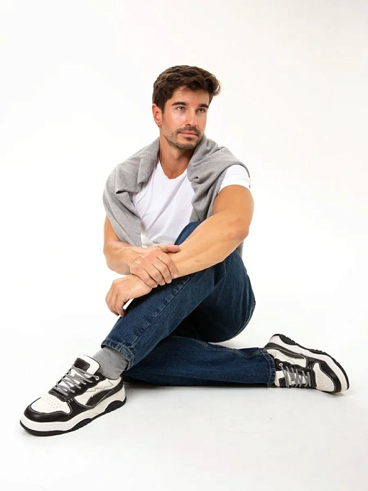 Мужские кеды BRUNO RENZONI  черные, артикул WZYD23018