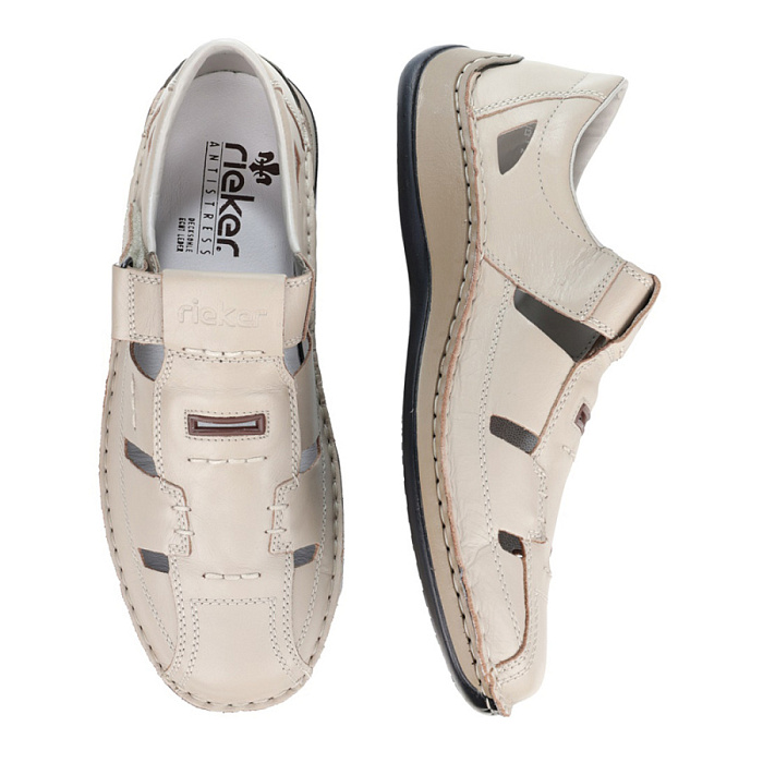 Мужские сандалеты basic RIEKER бежевые, артикул 05284-60