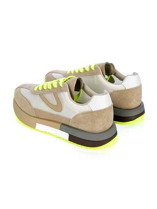 Женские кроссовки FEDERICA RODARI коричневые, артикул 42E-S912-1A