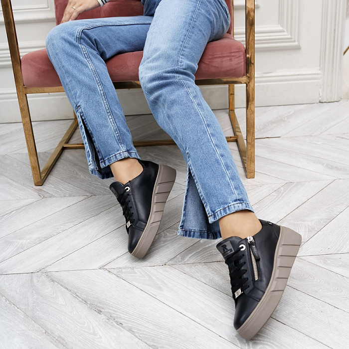 Женские кеды RIEKER черные, артикул W0504-00