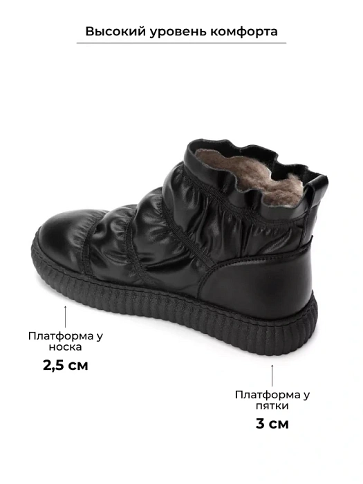 Женские ботинки basic Donna Daniella  черные, артикул NU404-011