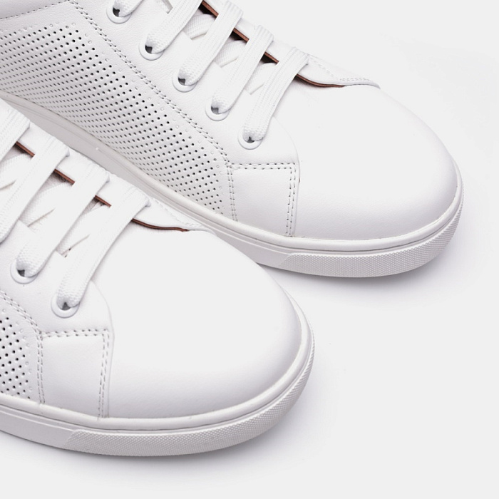 Мужские кеды BRUNO RENZONI  белые, артикул 8821B-890B