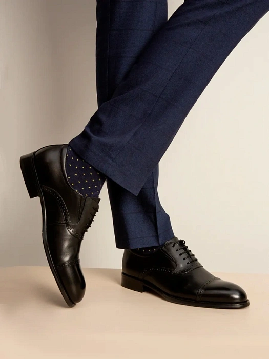 Мужские оксфорды BRUNO RENZONI  черные, артикул 5408A-958A