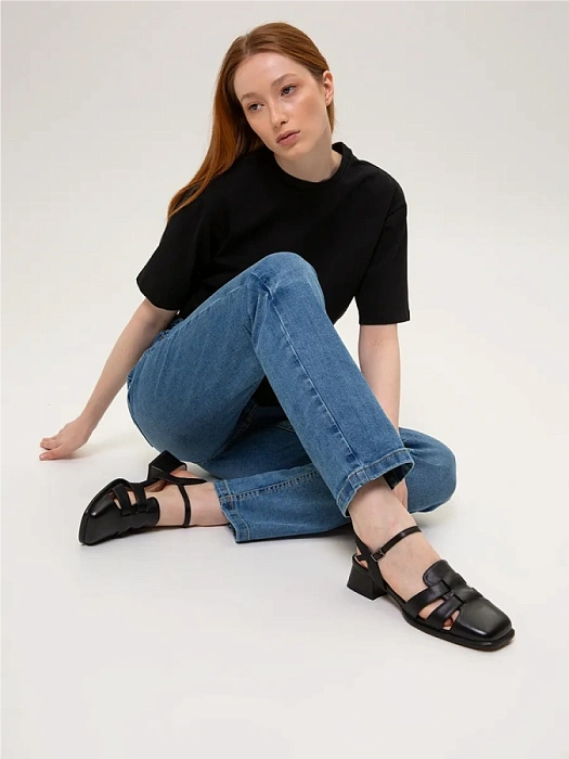 Женские сандалии FEDERICA RODARI черные, артикул 38E-HF527-A118L1