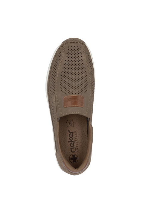Мужские слипоны RIEKER коричневые, артикул 11950-26