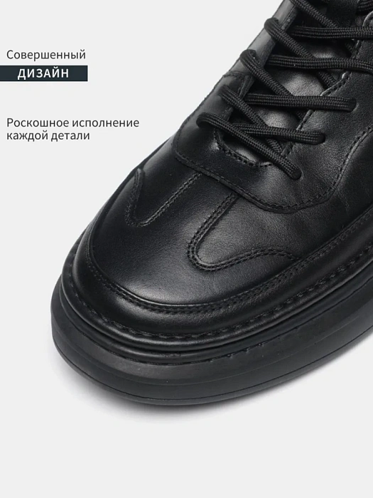 Мужские кеды BRUNO RENZONI  черные, артикул JJ22709-1-ZM