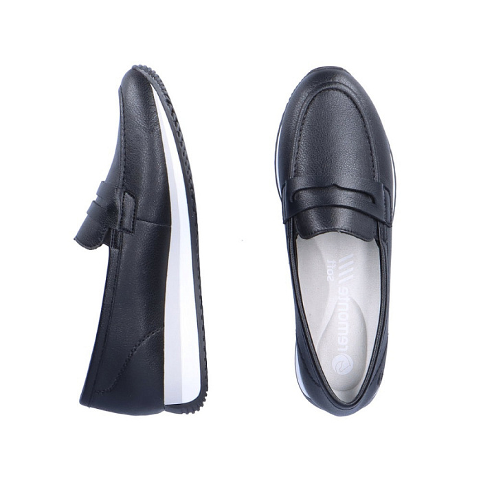 Женские лоферы REMONTE черные, артикул D0H04-00