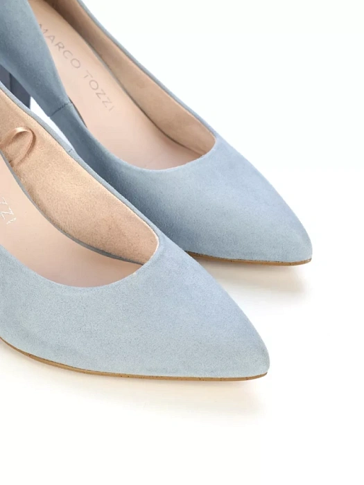 Женские туфли-лодочки MARCO TOZZI голубые, артикул 2-22408-42-847