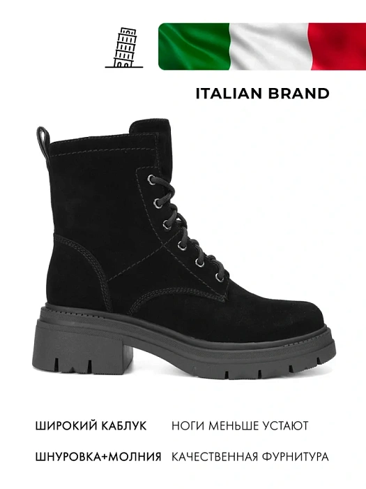 Женские ботинки basic FEDERICA RODARI черные, артикул 7E-3H478-907