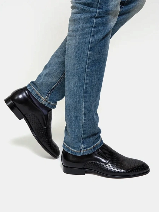 Мужские туфли BRUNO RENZONI  черные, артикул 5529B-916A