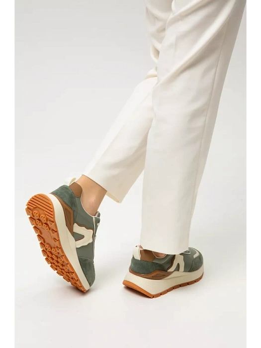 Женские кроссовки SOFIA-ALEXANDRA зеленые, артикул SA16528-WT-1