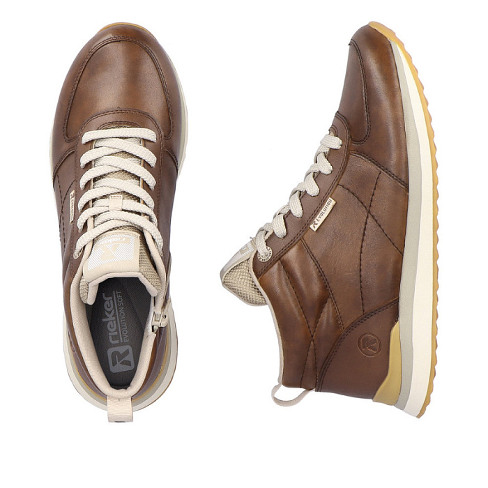 Женские ботинки basic RIEKER коричневые, артикул 42570-22