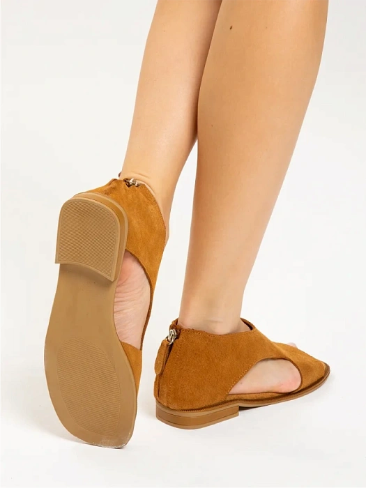 Женские туфли откр. basic eObuv коричневые, артикул D25YS-2290