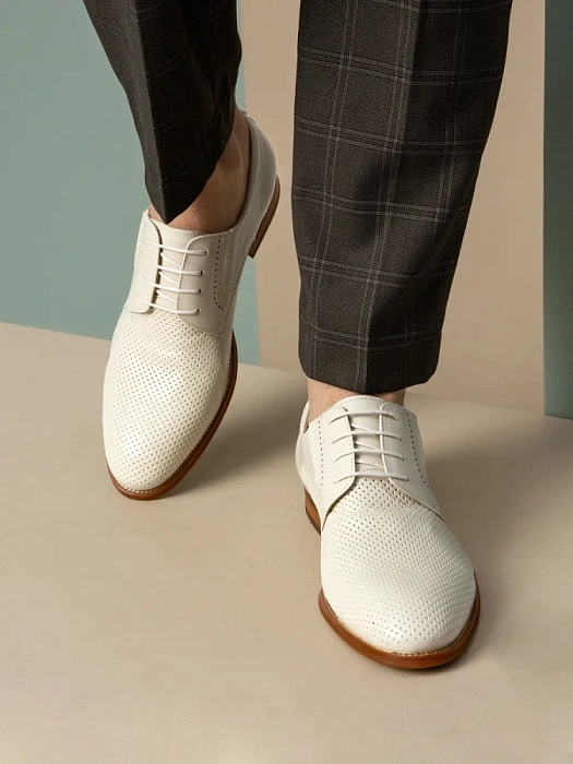 Мужские дерби BRUNO RENZONI  бежевые, артикул 5240B-989B