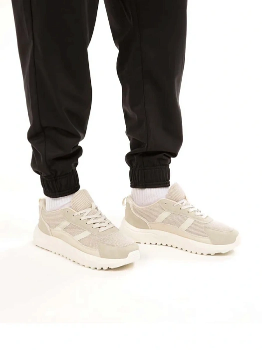 Мужские кроссовки BRUNO RENZONI  бежевые, артикул 447008/01-01BR