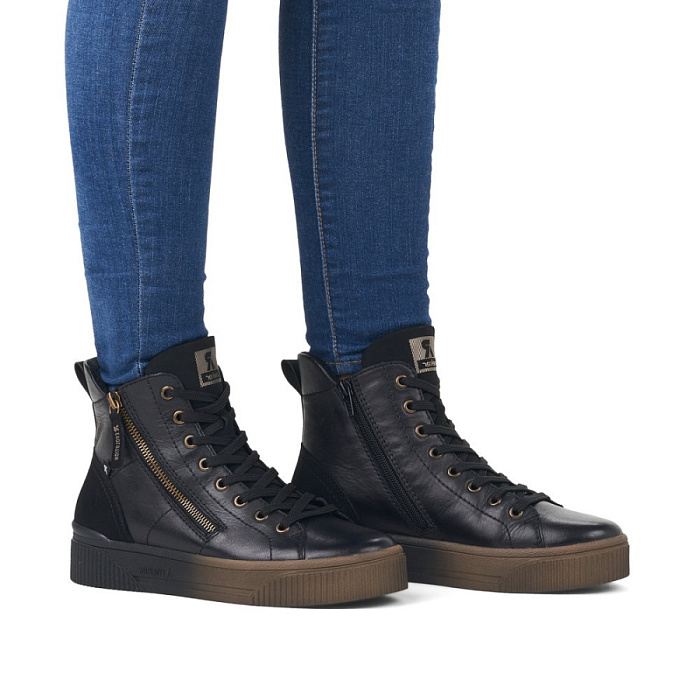 Женские ботинки basic RIEKER черные, артикул W0761-00