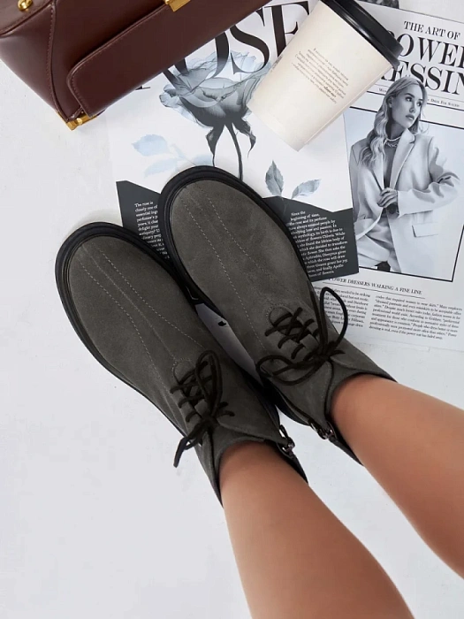 Женские ботинки FEDERICA RODARI серые, артикул 17E-Z18103-25W