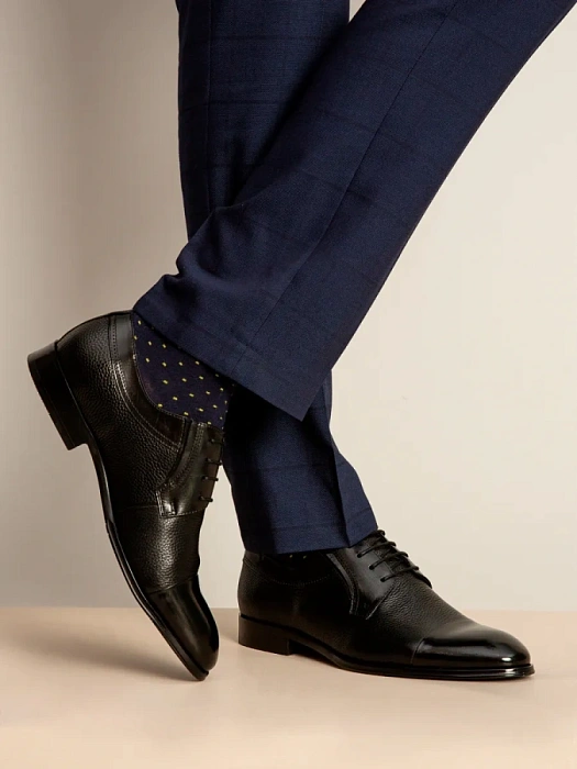 Мужские туфли basic BRUNO RENZONI  черные, артикул 5240A-758B