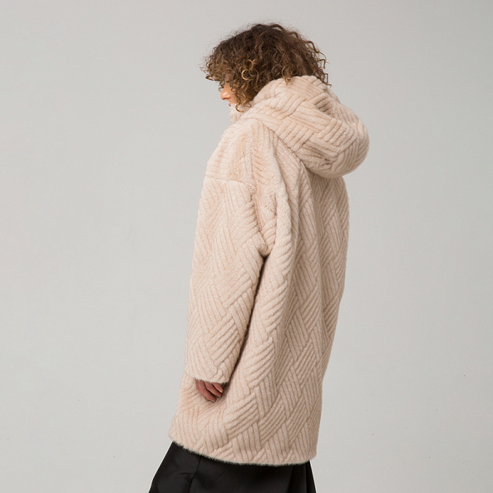 Шуба SOFIA-ALEXANDRA, артикул SA262K/90/575_champagne