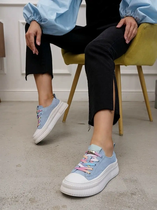 Женские кеды SOFIA-ALEXANDRA голубые, артикул SA12803-WB/8